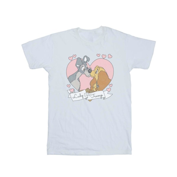 Disney Girls Lady And The Tramp älskar T-shirt i bomull 9-11 år Black 9-11 Years