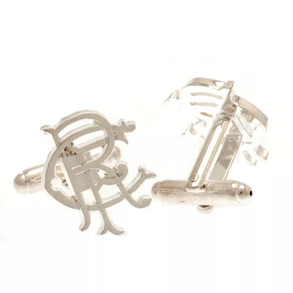 Rangers FC Silver Painted Manschettknappar One Size Silver Silver One Size