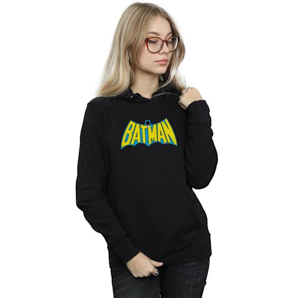 DC Comics Dam/Kvinnor Batman Retro Logo Hoodie XXL Svart Black XXL