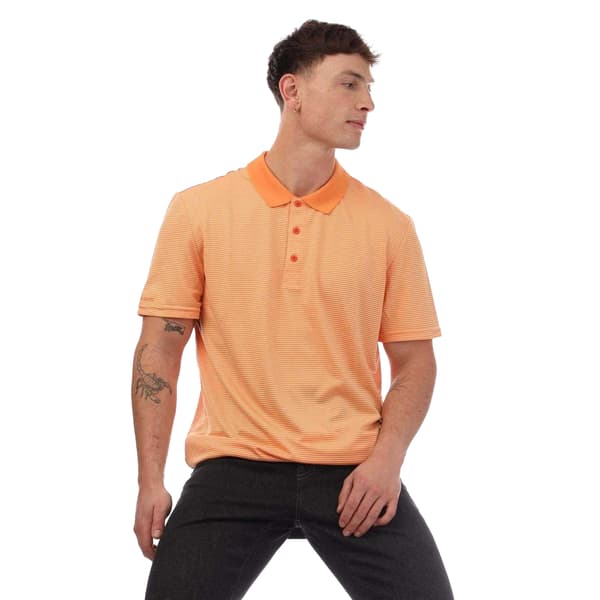 Lyle & Scott Herr Micro-Stripe Pikétröja XL Orange Orange XL