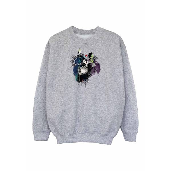 Disney Girls Villains Sweatshirt 7-8 år Sports Grey Sports Grey 7-8 Years