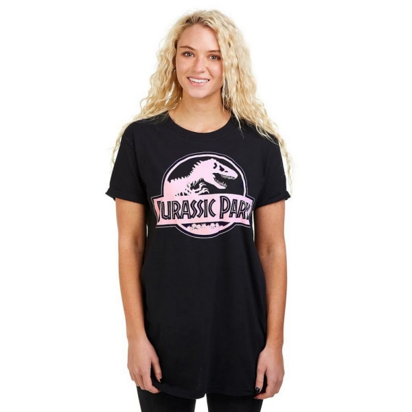Jurassic Park Dam/Dam Logotyp T-shirt S Svart/Rosa Black/Pink S