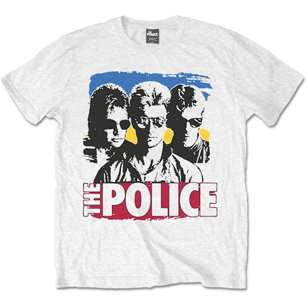The Police Unisex Adult Band Bomull T-shirt L Vit White L