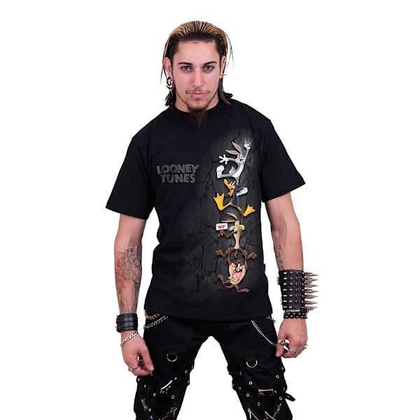 Spiral Direct Unisex Adult Hanging Tunes Looney Tunes Kortärmad T-shirt Black S