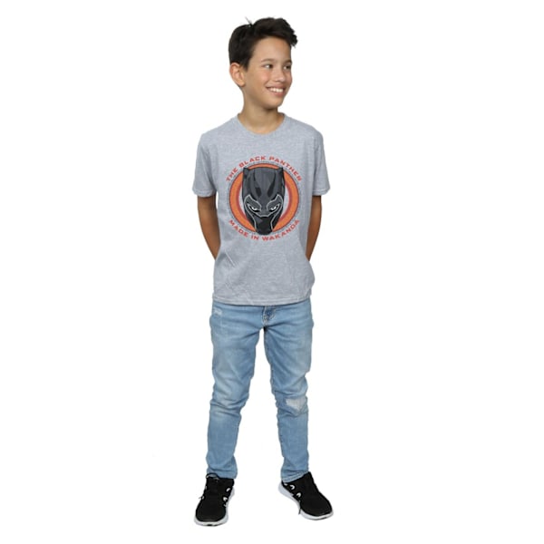 Marvel Boys Black Panther Made in Wakanda Röd T-shirt 12-13 År Sports Grey 12-13 Years