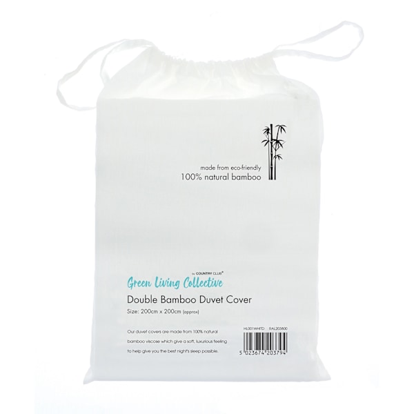 Hem & Living Bambu Påslakan Enkelsäng Vit White Single