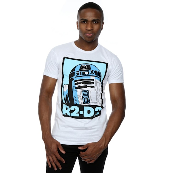 Star Wars R2-D2 Poster T-shirt för män, vit, storlek M White M