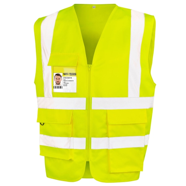 WORK-GUARD av Result Unisex Vuxen Tjänst Kläder Väst L Fl Fluorescent Yellow L