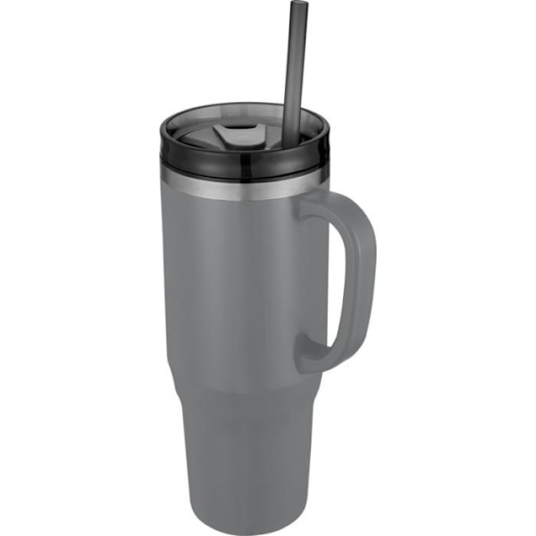 Melbourne 1200ml Mugg Med Sugrör En Storlek Grå Grey One Size