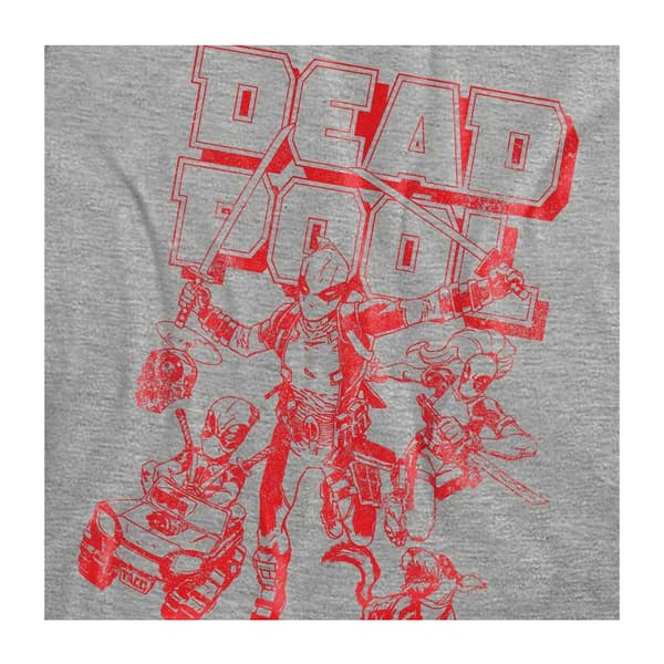 Deadpool Dam/Dam Corps Red Attack T-shirt L Athletic Heather Athletic Heather L