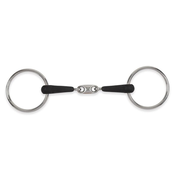 Equirubber Equikind+ Jordnötslänk Häst Lös Ring Snafflebett 4 Silver/Black 4.5in
