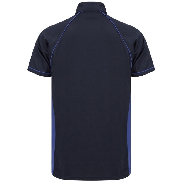 Finden och Hales Herr Performance Piped Polo Shirt XS Navy/Roya Navy/Royal Blue XS