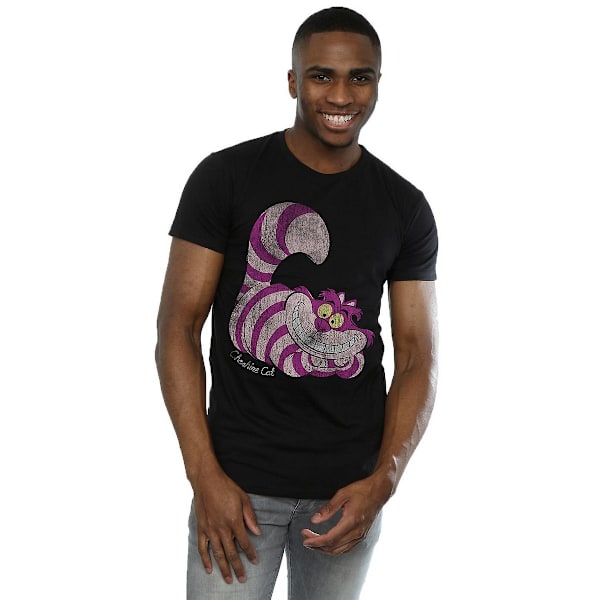 Alice i Underlandet Cheshire Cat Bomull T-shirt 3XL Svart Black 3XL