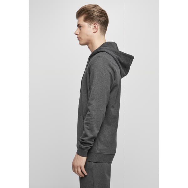 Build Your Brand Basic Hoodie för män M Charcoal Charcoal M