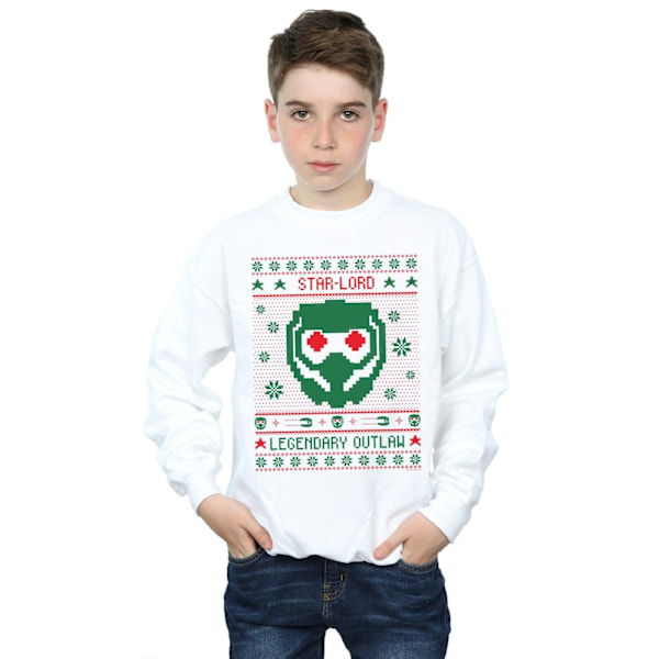 Marvel Boys Guardians Of The Galaxy Vol. 2 Star Lord Fair Isle White 12-13 Years