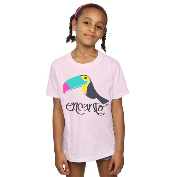 Disney Girls Encanto Toucan Bomull T-shirt 12-13 År Baby Rosa Baby Pink 12-13 Years