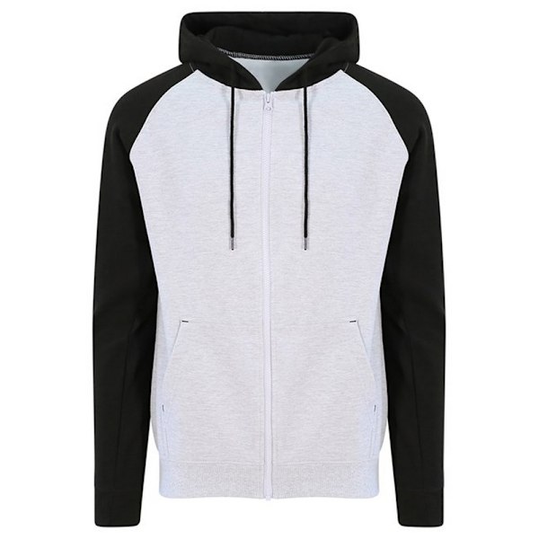 Awdis Dam/Dam Full Zip Baseball Hoodie M Heather Grey/Jet Heather Grey/Jet Black M