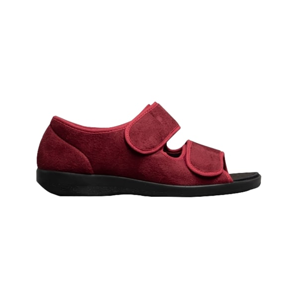 GBS Brompton Touch Fastening Open Toe Tofflor / Tofflor 37 EUR Burgundy 37 EUR