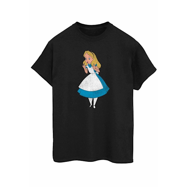 Alice i Underlandet Dam/Dam Classic Boyfriend Bomull T-shirt Black L