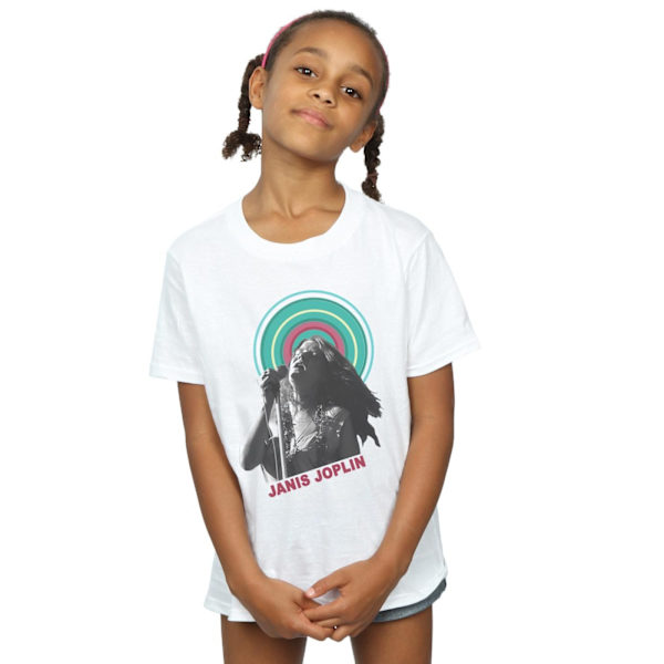 Janis Joplin Girls Halo Photo Bomull T-shirt 9-11 år Vit White 9-11 Years
