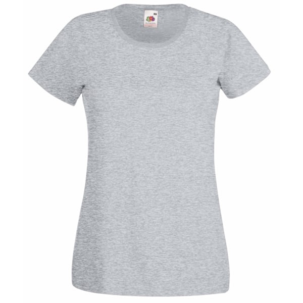 Fruit Of The Loom Dam/Kvinnors Lady-Fit Valueweight Kortärmad T-shirt Heather Grey L