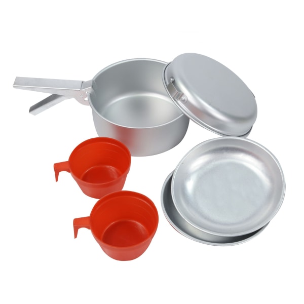 Regatta 2 Person Aluminium Cook Set One Size Silver/Röd Silver/Red One Size