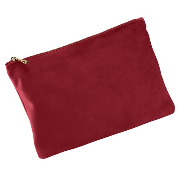Bagbase Plain Velvet Pouch L Ruby Red Ruby Red L