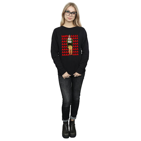 Elf Dam/Damer Buddy Santa Scream Sweatshirt XXL Svart Black XXL