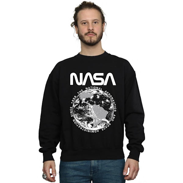 NASA Herr Planet Earth Sweatshirt XXL Svart Black XXL