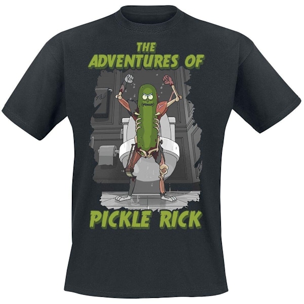 Rick And Morty Unisex Adult Adventures Of Pickle Rick T-Shirt L Black L