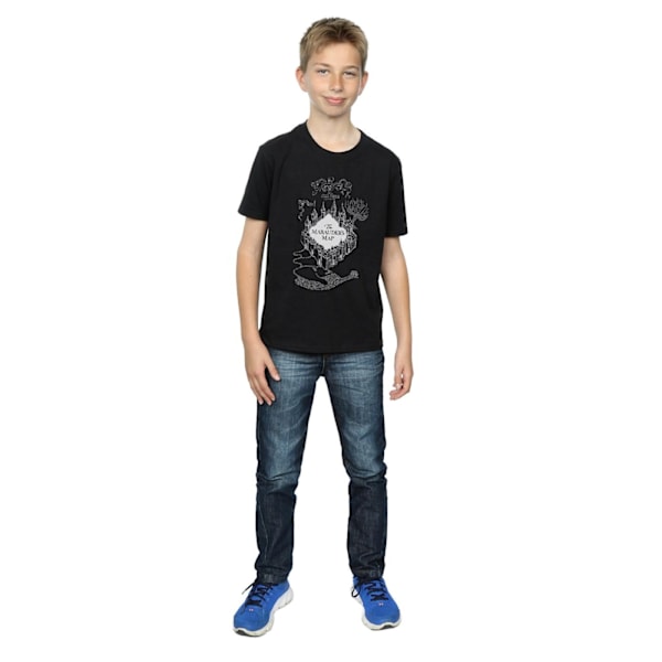 Harry Potter Boys The Marauder´s Map T-shirt 12-13 år Svart Black 12-13 Years