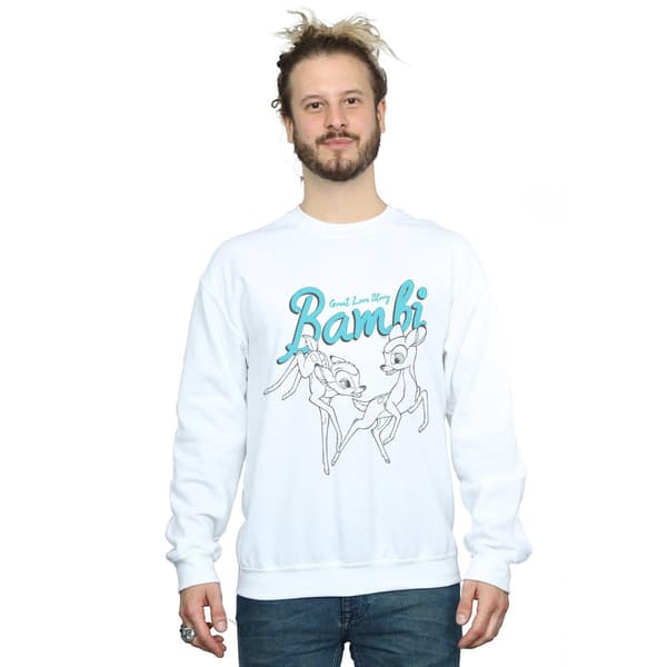 Disney Herr Bambi Great Love Story Sweatshirt L Vit White L