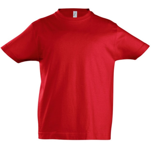 SOLS Kids Unisex Imperial Heavy Cotton kortärmad T-shirt 8 år Red 8yrs