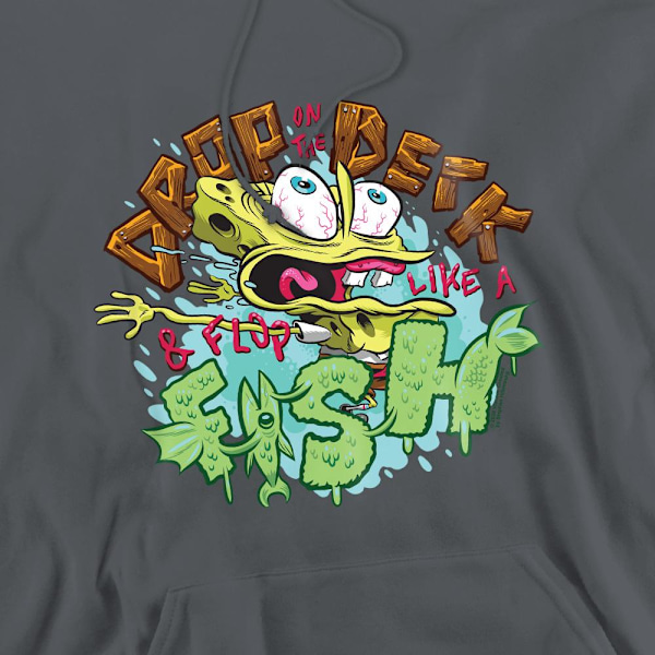SvampBob Fyrkant Herr Drop And Flop Hoodie M Gråmelerad Charcoal M