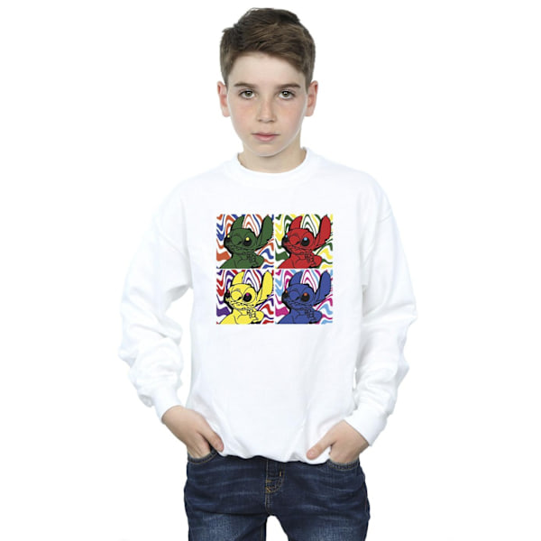 Disney Boys Lilo & Stitch Pop Art Sweatshirt 5-6 år Vit White 5-6 Years