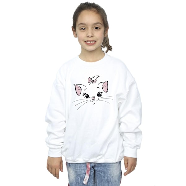 Disney Girls Classics Marie Face Pocket Sweatshirt 3-4 år Vit White 3-4 Years