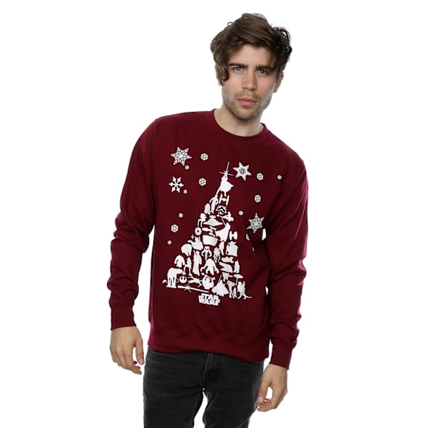 Star Wars Julgranströja för Män XL Bourgogne Burgundy XL