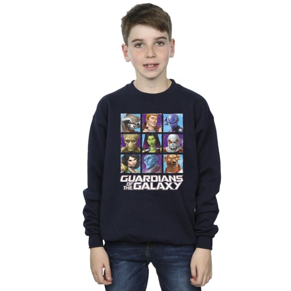 Guardians Of The Galaxy Boys Character Squares Sweatshirt 12-13 Navy Blue 12-13 Years