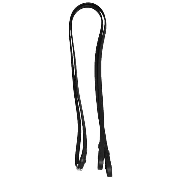 Hy Half Rubber Show Reins Full Black Black Full