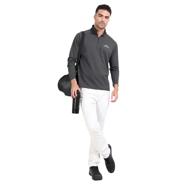 Slazenger Herr Quarter Zip Tröja XL Grå Grey XL