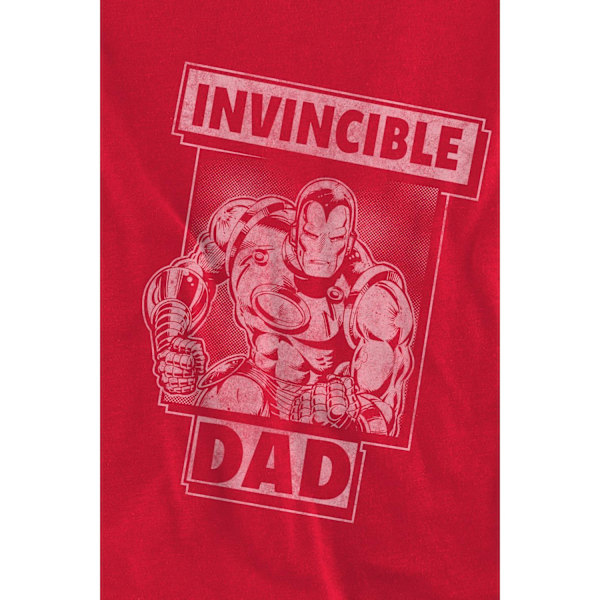 Iron Man Unisex Vuxen Invincible Pappa Fars Dag Sweatshirt XL Red XL