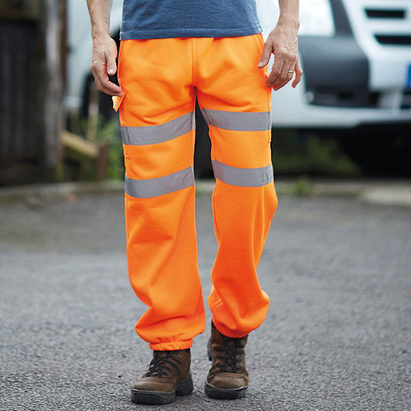 Yoko Hi Vis Reflex Arbetsbyxor Jogging 2XL Ora Orange 2XL
