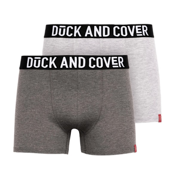 Duck and Cover Mens Darton Marl Boxer Shorts (2-pack) XL Grå Grey XL
