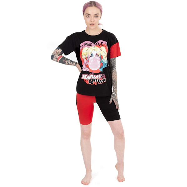 Harley Quinn Dam/Dam Mad Love Pyjamas Set L Röd/Svart Red/Black L
