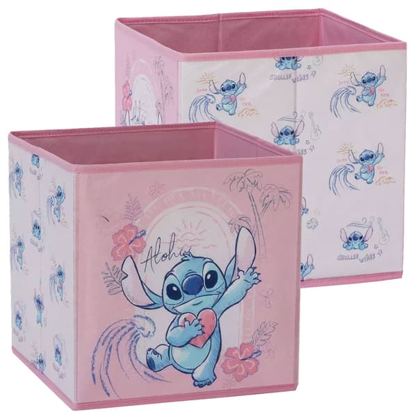 Lilo & Stitch Aloha Kubförvaringslåda (2-pack) Storlek: En Storlek Rosa/ Pink/Blue One Size