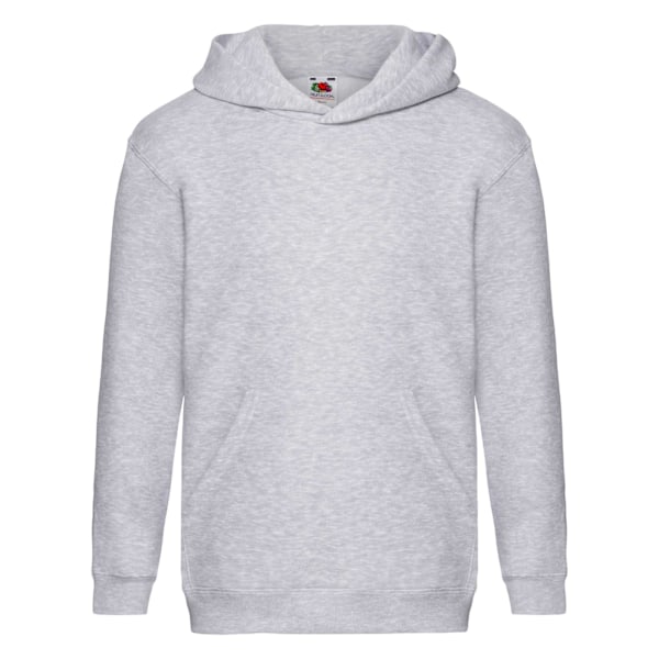 Fruit Of The Loom Kids Unisex Premium 70/30 Hooded Sweatshirt / Heather Grey 14-15 Years