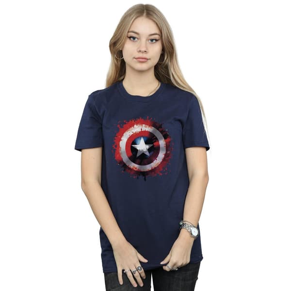 Marvel Dam Avengers Captain America Art Shield Bomull Navy Blue M