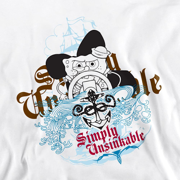 SvampBob Fyrkant Unisex Vuxen Simply Unsinkable Sweatshirt White L