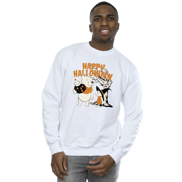 Disney Herr Winnie The Pooh Och Piglet Happy Halloween Sweatshirt White S