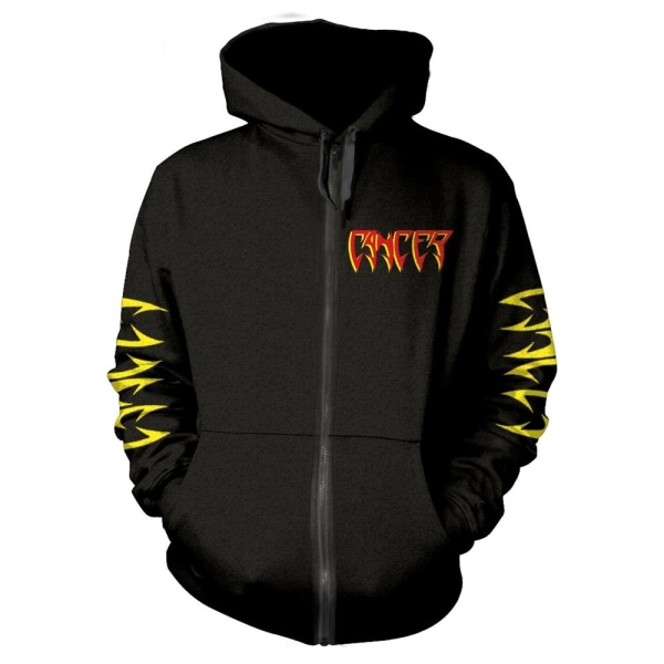 Cancer Unisex Adult To The Gory End Hoodie med dragkedja XXL Svart Black XXL